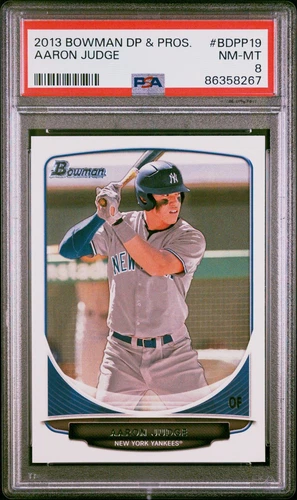 PSA 8 AARON JUDGE 1st 2013 BOWMAN DRAFT PICKS NY YANKEES ROOKIE CARD RC NM-MINT