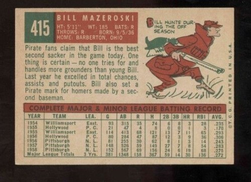 1959 Topps ExMt-NrMt Set Break, Stars, Specials, HI #'s, NM-MT Commons - U-PICK - Bild 93 von 167