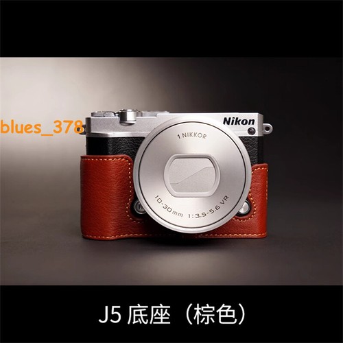 Handmade Genuine Leather Full Camera Case bag Cover for Nikon J5 10-30mm Lens - Picture 6 of 19