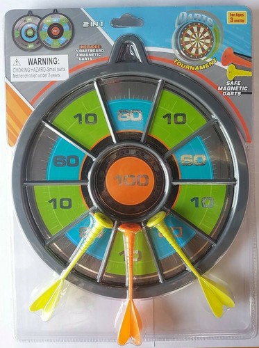 AOJIE Magnetic Safe Dartboard 3 Darts Kids Ages 4 & up 2 games in one - Picture 7 of 7