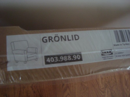 IKEA Inseros WHITE GRONLID Chair Cover SLIPCOVER for GRÖNLID Armchair NEW NIB ❤️ - Picture 2 of 12