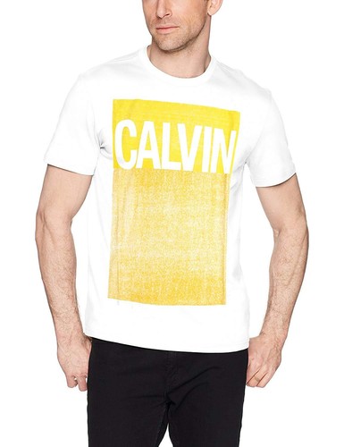 Calvin Tee hommes à pour shirt Carré Klein Pop logo Couleur courtes Design à manches Yfbyg76v