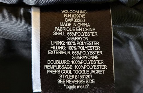 Volcom Preps Cool Toggle Jacket Women's M Blk & Wh Herringbone - MIN WEAR, MINT! - Picture 10 of 11