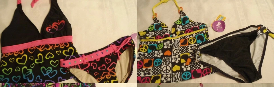 TOTAL GIRL Talla 14 Elección Conjunto de Traje de Baño 2 Piezas Nuevo con Etiquetas Traje de Baño Foto 2 de 2