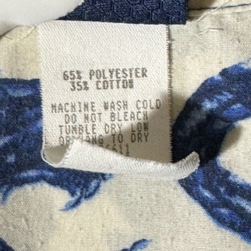 No Fear Mens Short Sleeve Button-Up Shirt Blue Dragon Print Size L 65% Polyester - Picture 4 of 5