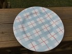2 Target Home WINTER FROST PLAID 8" Salad Plates Christmas Blue Red White