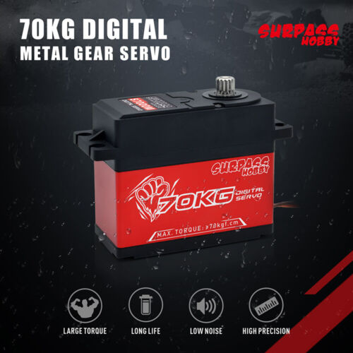 Servo Metal Gear digital de par grande Surpass Hobby 15T 70 kg para coche de radiocontrol 1/6 1/5 - Imagen 2 de 11