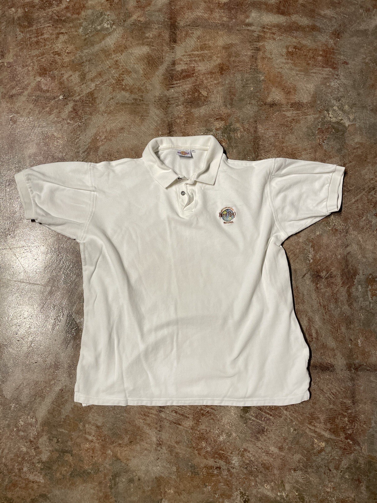 Vintage Hard Rock Cafe Beijing Polo Shirt 80s Sz XL *