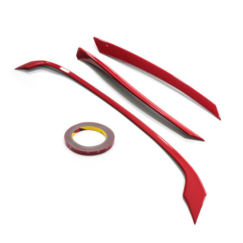 Type-R Style Sporty Red Front Bumper Grille Decal Trim For Honda Civic 2016-2021 - Picture 4 of 11