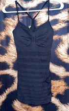 Lululemon Black Ebb and Flow Tank Top w/ Shelf Bra Seamless Long Racerback Sz 4