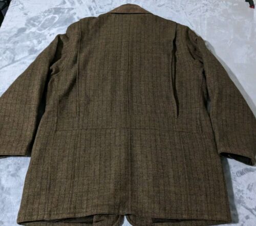 Abrigo de Lana Banana Republic Para Hombres S Chaqueta de Tweed Espiga Acolchada Forrada Preppy - Imagen 9 de 14