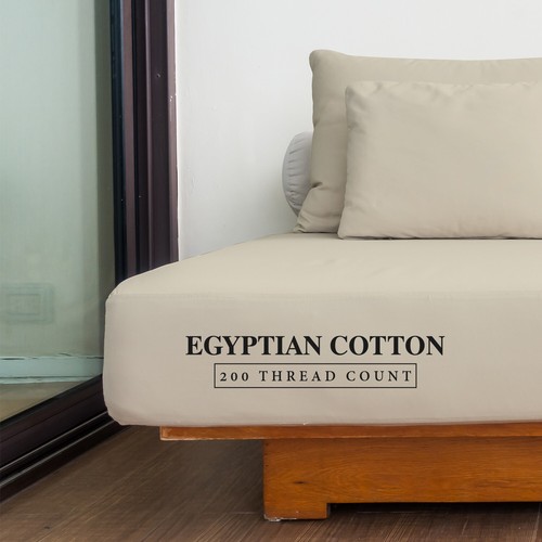 Extra Deep Fitted Sheet 16''/40cm 200TC Egyptian Cotton Single 4FT Double King S - Picture 81 of 148