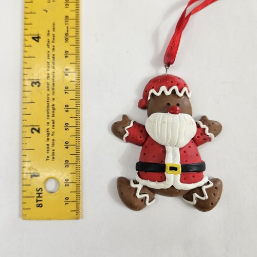 House Of Lloyd 1996 Vintage 3" Pan de Jengibre Papá Noel Árbol de Navidad Adorno - Imagen 2 de 3