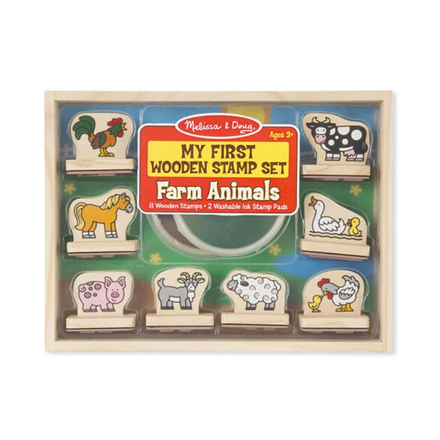 Melissa & Doug 12390 Mein erstes Holzstempel-Set "Tiere vom Bauernhof" (10 Teile Melissa & Doug 12390 Mein erstes Holzstempel-Set "Tiere vom Bauernhof" (10 Teile