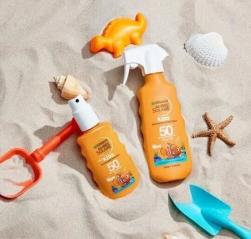 3x Garnier Ambre Solaire SPF 50 Kids Water Resistant Sun Cream Spray Free P&P - Picture 6 of 6