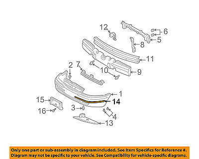 Genuine GM Parts 10348920 Rear Bumper Impact Strip Genuine General Motors Parts