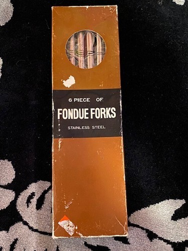 Juego de 6 horquillas fondue vintage de acero inoxidable Japón - en caja RARO - Imagen 5 de 8
