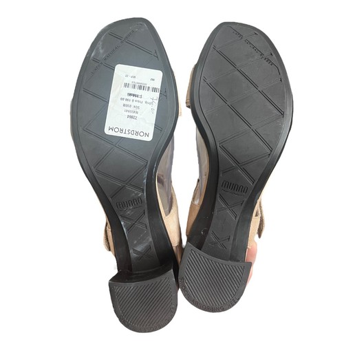 Munro Denise Li Wildleder-Sandalen klobiger Absatz beige Klettverschluss 9M - Bild 5 von 6