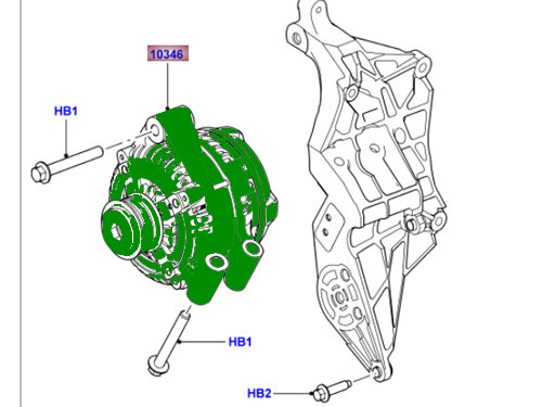 LAND ROVER ALTERNATOR RANGE ROVER SPORT 10-13 LR4 DIESEL DENSO LR124836 - Picture 6 of 6