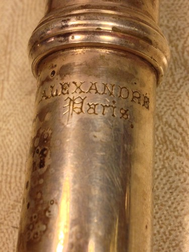Flauta Alexandre Paris de colección niquelada con estuche serie nº 28711 #s coincide - Imagen 6 de 11