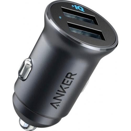 Автомобильное зарядное устройство Anker PowerDrive 2 Alloy мощностью 24 Вт серебристого цвета - Ультракомпактное - Тяжелое Meta