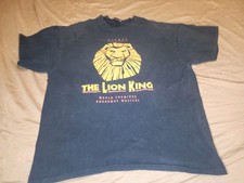 Vintage Single Stitch Disney The Lion King The Musical 90s Black Tee Mens size L