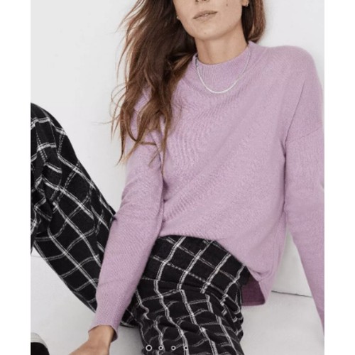 NEU! MADEWELL Ashbury Mock Neck Pullover XL in leuchtendem Flieder Wolle Alpaka Strick - Bild 1 von 8