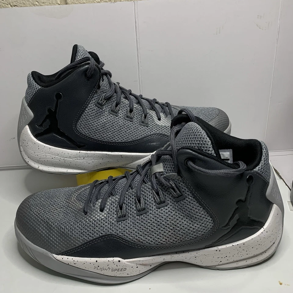 Jordans Para Hombres 9 Gris Elevado Alto 2 Medio Top Baloncesto Informal Gimnasio Escuela Zapatos Foto 4 de 4