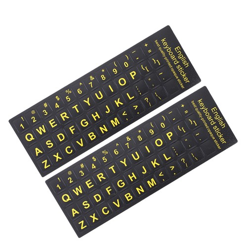 2 Pcs Tastaturaufkleber Buchstaben Ersatz Englisch Computeraufkleber - Afbeelding 12 van 12