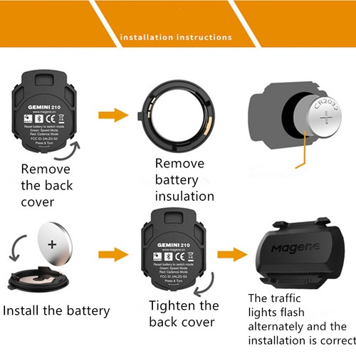 ANT+Bluetooth Bicicleta PC Velocidad y Cadencia Inalámbrico Doble Módulo Sensor Impermeable - Imagen 9 de 13
