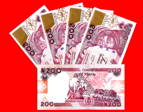 5x  Nigeria 200 Naira, 2023, P-47b.3, UNC
