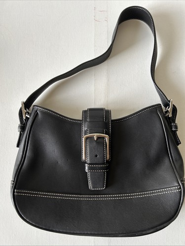 COACH 7584 Vintage Y2K Small Hampton Hobo Shoulder Bag Black MINT!