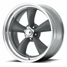 20" American Racing Vintage VN215 Classic Torq Thrust II 20x8 5x5 0mm Gray Wheel
