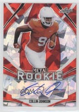 2020 Leaf Metal Rookie Auto Red Crystals /2 Collin Johnson #MR-CJ1 Auto RC