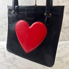 Borsa MOSCHINO in vera pelle nera × rossa
