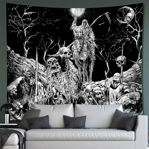 Wald Skelett Drache Wandbehang Kabuki Wandteppich Tagesdecke Zimmer Hintergrund - Bild 6 von 21