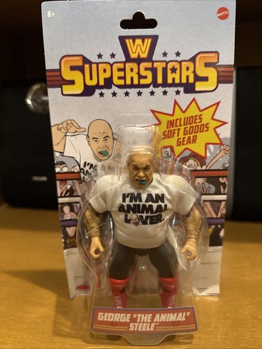 WWE Superstars Serie 15 George "The Animal" Steele Actionfigur von Mattel, Neu - Bild 1 von 5
