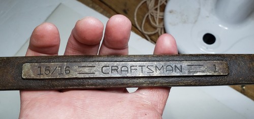 Vintage Craftsman - VV - 43929 15/16" & 1" Box Combination Wrench Made in USA - Imagen 7 de 8