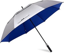 G4Free 47/54/62/68 Inch UV Protection Golf Umbrella Auto 47 inch, Blue/Silver