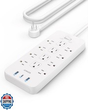 Anker Power Strip with 3 USB Ports, Surge Protector 2100J-5ft , 12 Outlets w