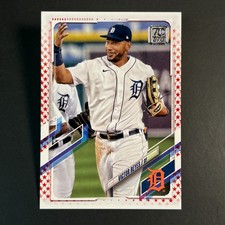 2021 Topps Victor Reyes Independence Day Parallel /76 Card #336 Detroit