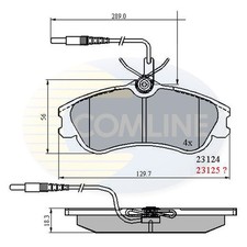 For Citroen Berlingo MK1 1.4i Genuine Comline Front Brake Disc Pads Set