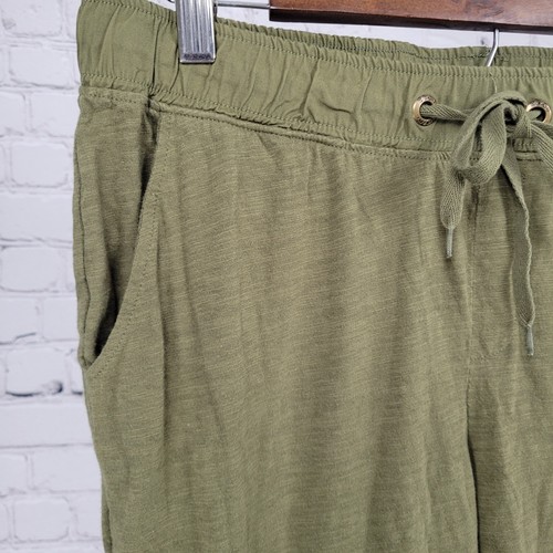 ROXY Green Cotton Drawstring Lightweight Cargo Jogger Pants Size 8 (31x29) - Picture 10 of 14