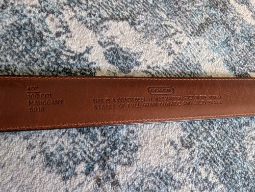 Cinturones Coach Hombre Negro Marrón 40” 100cm 2 Piezas Cuero - Imagen 7 de 9