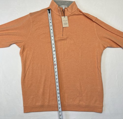Peter Millar Crown Comfort 1/4 Zip Pullover Long Sleeve Sweater Orange Size XL - Picture 8 of 9