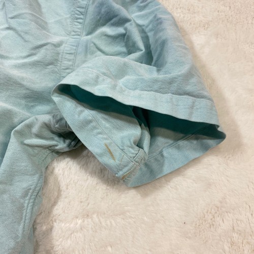 Ralph Lauren Oxford Hemd Classic Fit Button Down Blau Grün Kurzarm XL - Bild 8 von 10