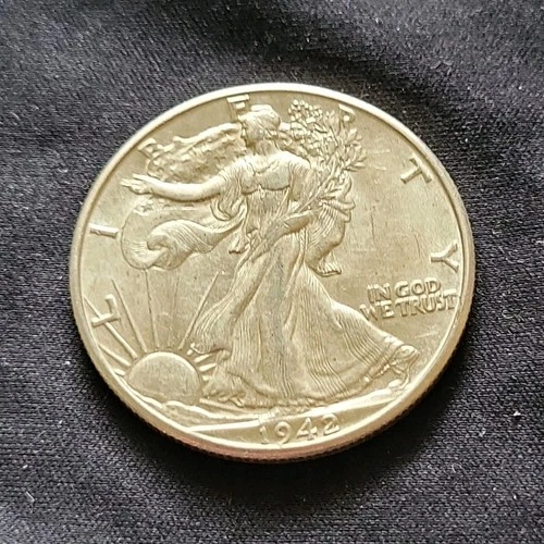 1942 D Liberty Walking Half Dollar Denver Silver Business Strike