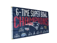 New England Patriots Flag Football Super Bowl Champions Banner