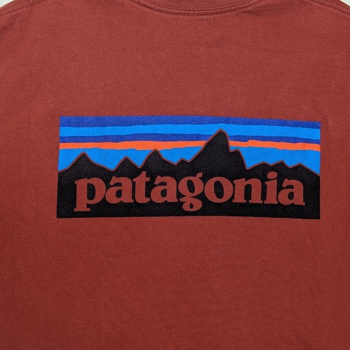 Patagonia P-6 Logo Responsibili-Tee Logo Regular Fit Shirt Orange Medium - Picture 6 of 6