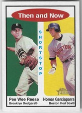 2001 Topps Heritage - Then and Now Nomar Garciaparra, Pee Wee Reese #TH 5